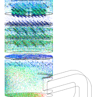 Wet FGD scrubber (multiphase CFD simulation)