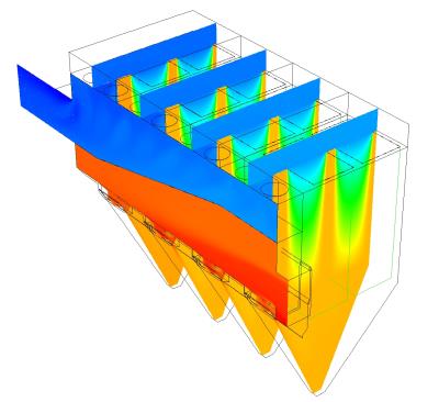 fabric filter (CFD plot)