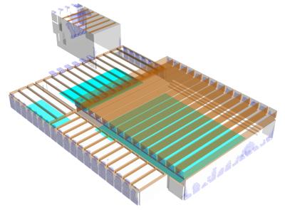 Ventilation system of a swimming hall