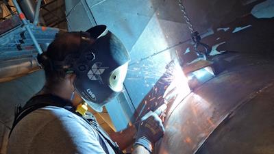 Welding work on site