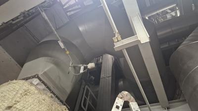 Modified ductwork installation on the pressure side of the fan