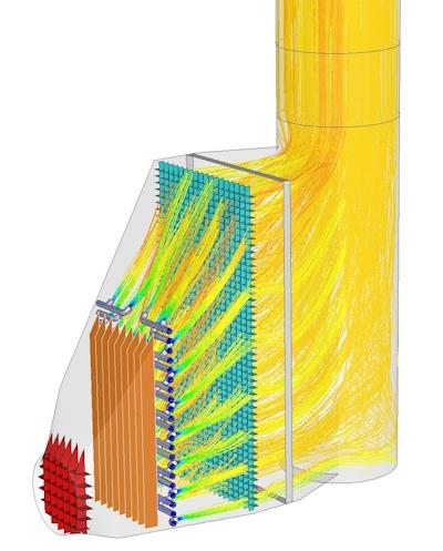Cooling air path-lines