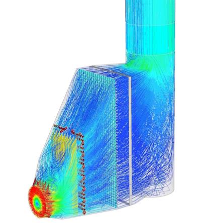 Diffuser, guide vanes, cooling system, AIG and catalyst layer